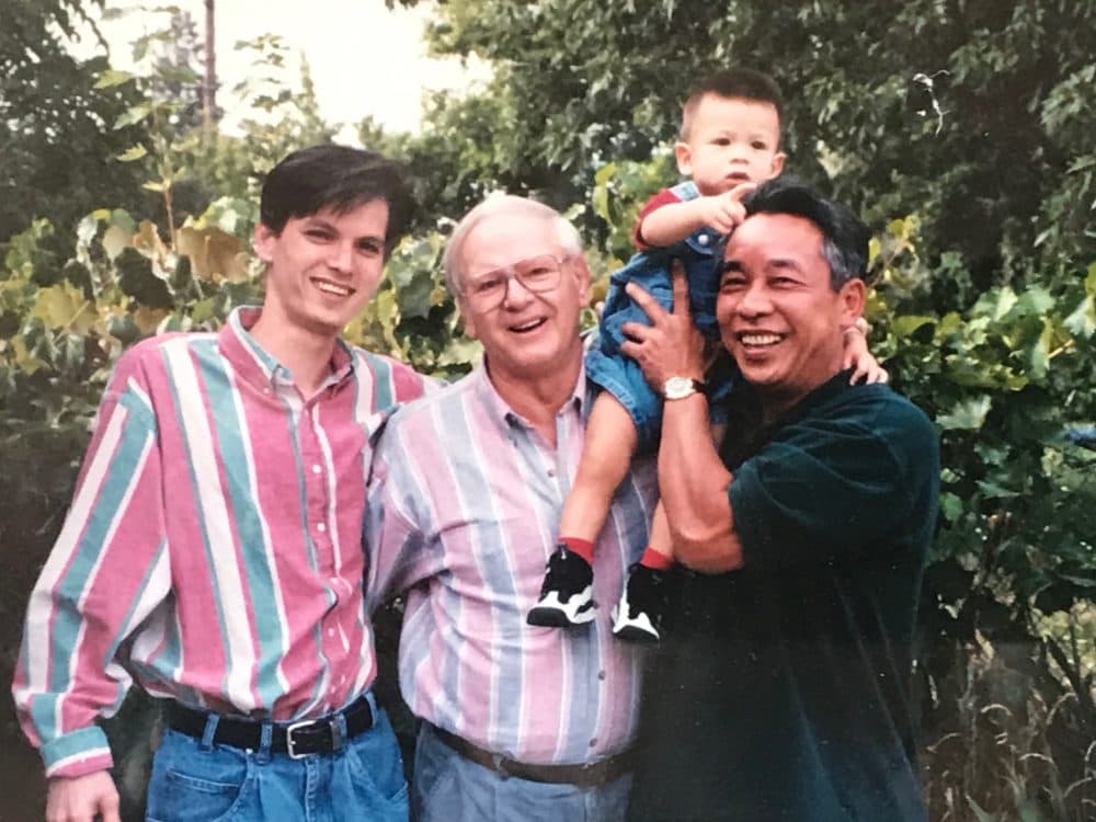 Jimmy Miller (right) with his father, James Miller (center), and father-in-law (right). (Courtesy Jimmy Miller)
