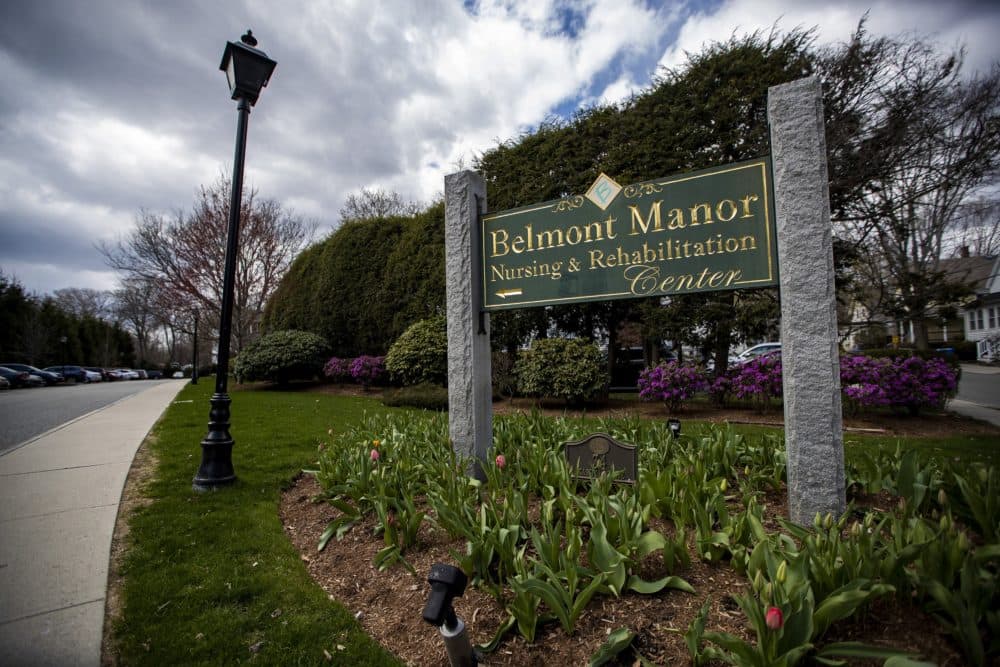 Belmont Manor Nursing and Rehabilitation Center in Belmont. (Jesse Costa/WBUR)