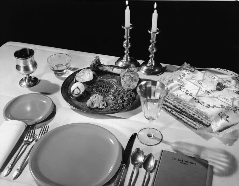 Still life of a table set for a Passover meal, 1950s. (Hulton Archive/Getty Images)
