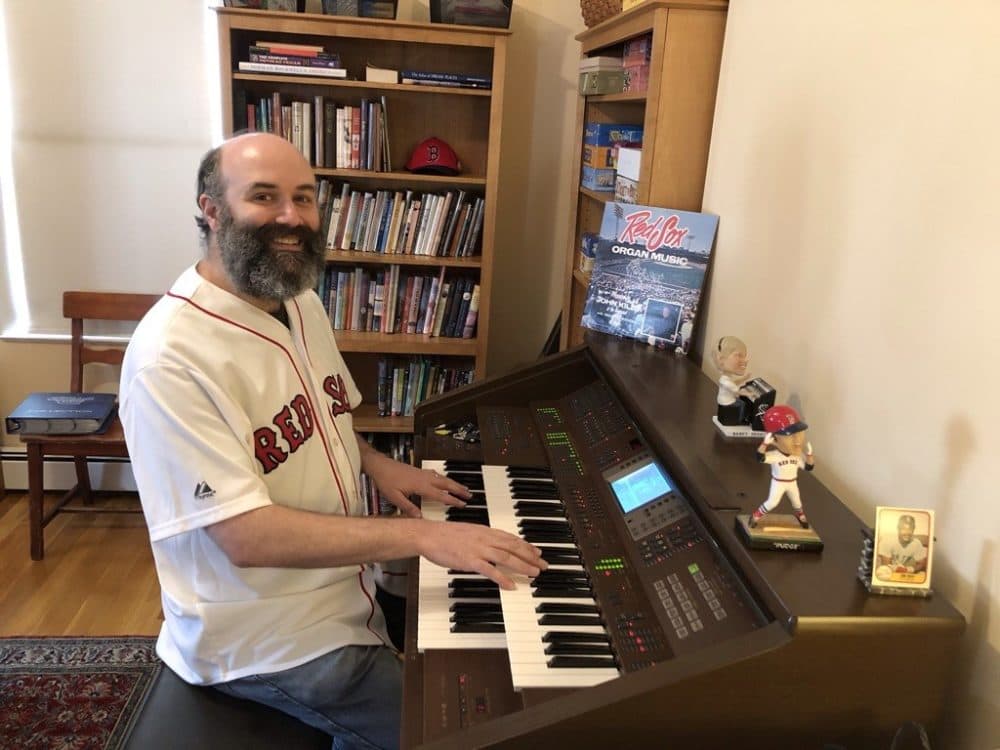 With baseball on hold, Boston Red Sox organist Josh Kantor has a new audience: Facebook. (Mary Eaton)