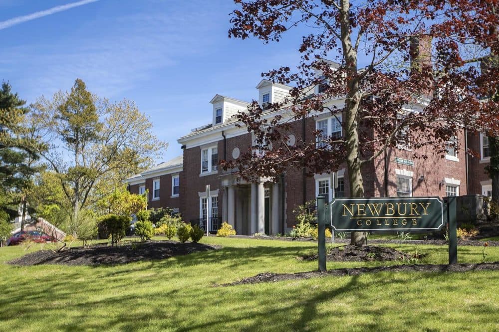 A file photo of Newbury College, in Brookline, which closed in the spring of 2019. (Jesse Costa/WBUR)
