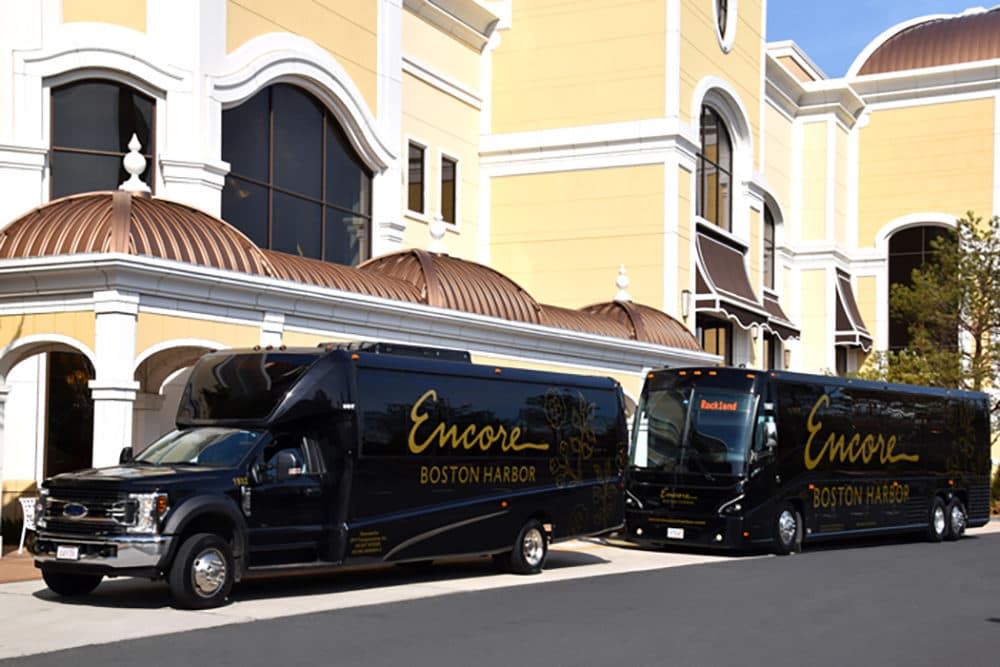 Last summer, DPV Transportation secured a deal with Encore Boston Harbor casino to provide shuttle service. For the past several weeks, those shuttles have been idle. (Courtesy Jose Perez)