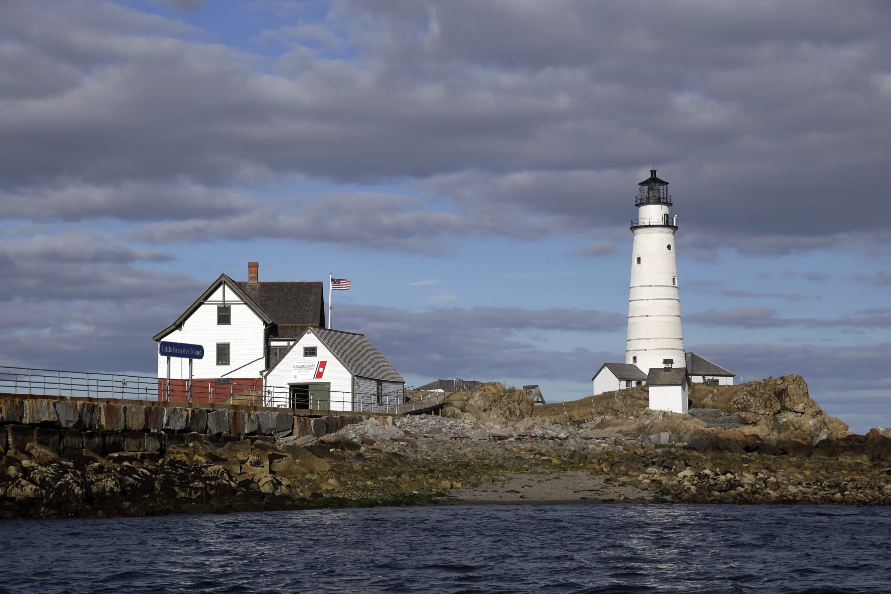 Boston Light, America's oldest lighthouse, sits on Little Brewster Island in Boston Harbor. (Elise Amendola/AP)