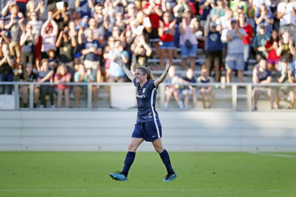 The NWSL is slated to be the first American team sports league to get back on the field.  
Last season, Heather O'Reilly and the North Carolina Courage topped the Chicago Red Stars in the championship. (Karl B DeBlaker/AP)