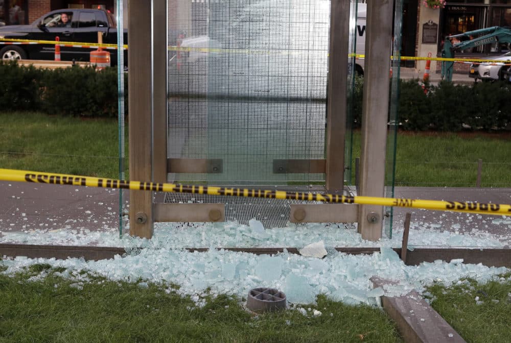 The New England Holocaust Memorial in Boston was vandalized in August 2017. (AP Photo/Steven Senne, File)