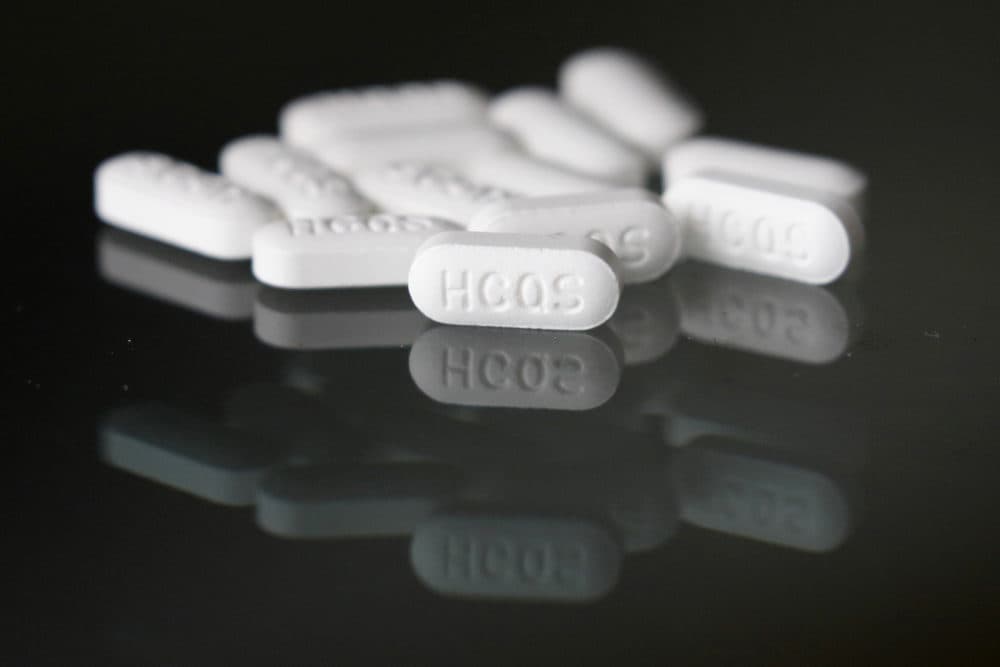 An arrangement of hydroxychloroquine pills in Las Vegas. (John Locher/AP)