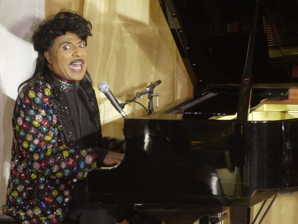 In this July 22, 2001 file photo, Little Richard performs at the 93rd birthday and 88th year in show business gala celebration for Milton Berle, in Beverly Hills, Calif. (John Hayes/AP)
