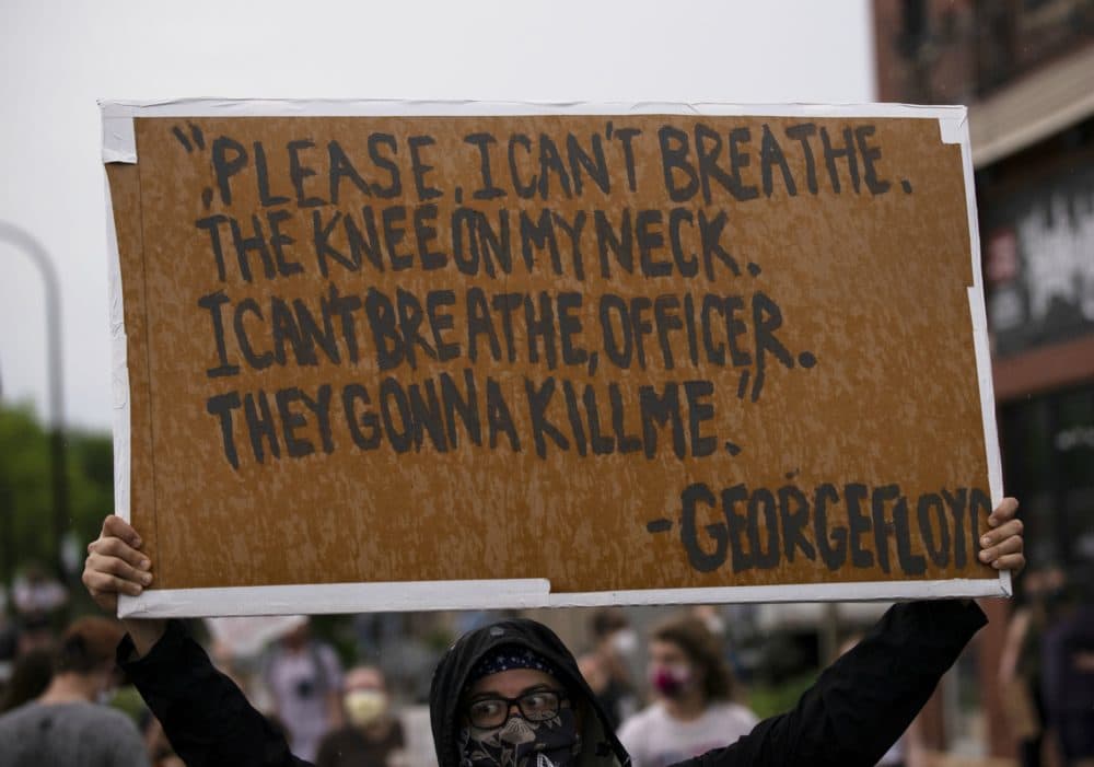 Protestors demonstrate outside the Third Precinct Police Station after the killing of George Floyd on Tues. May 26, 2020 in Minneapolis, Minnesota. Floyd was killed Monday while in the custody of Minneapolis Police. (Photo by Stephen Maturen/Getty Images)