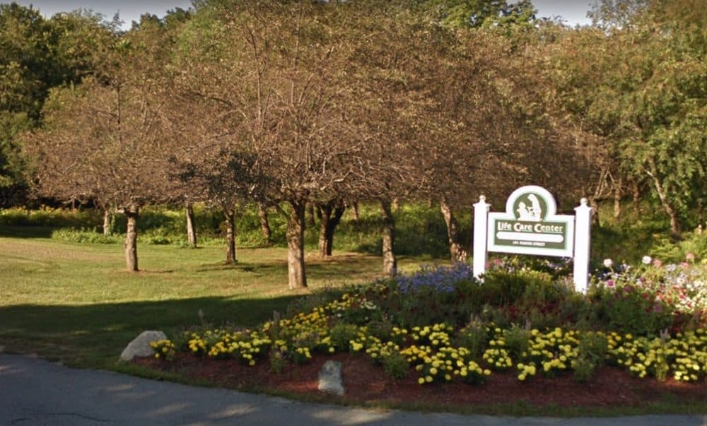 A sign marks the entrance to Life Care Center at Nashoba Valley in Littleton, Mass. (Screenshot via Google Maps)