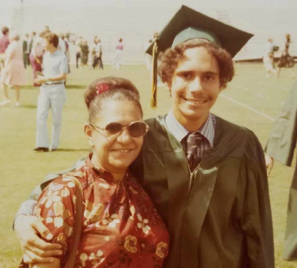 The author and his mother, Esther Acevedo, at his graduation from Oak Ridge High School in Orlando, Florida in 1981. He was the first in his family to earn a high school diploma. (Courtesy)