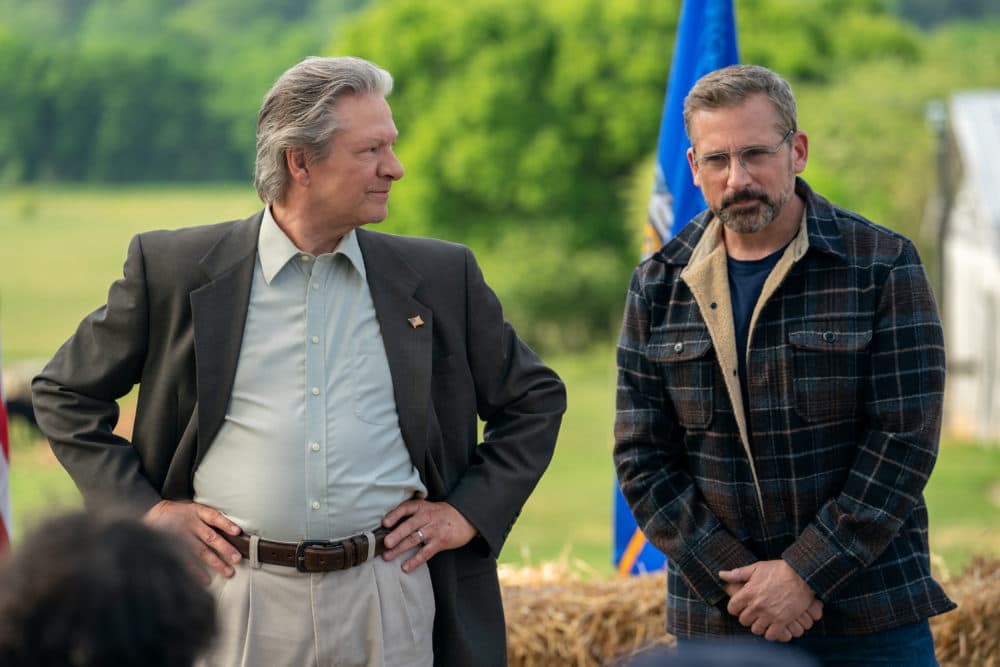 Chris Cooper as Jack Hastings and Steve Carell as Gary Zimmer in &quot;Irresistible.&quot; (Courtesy Daniel McFadden/Focus Features)