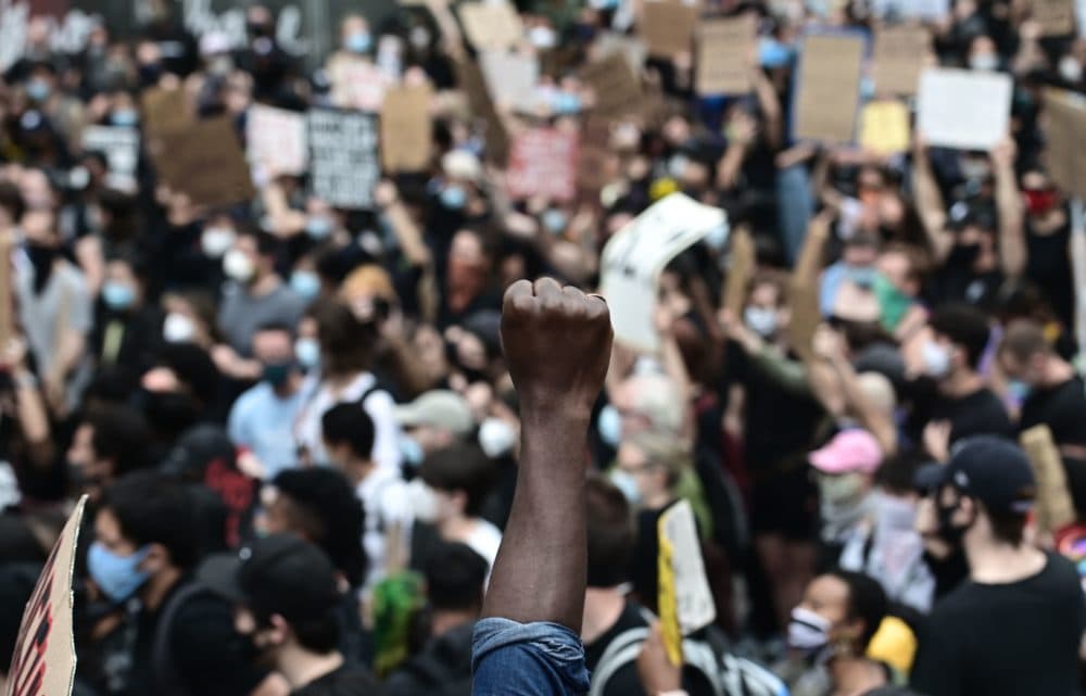 Protesters demonstrate on June 2, 2020, during a &quot;Black Lives Matter&quot; protest in New York City. (Johannes Eisele/AFP via Getty Images)