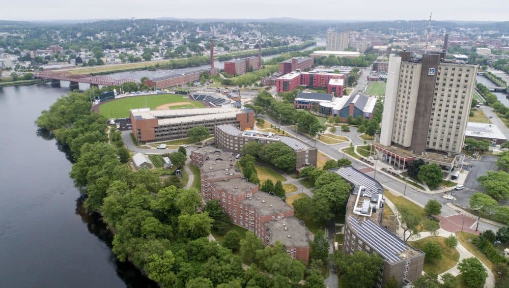 The University of Massachusetts Lowell East Campus on June 11, 2020. (Blake Nissen/The Boston Globe via Getty Images)