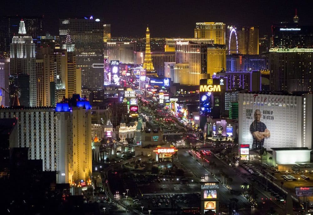 The Las Vegas Strip and skyline including various hotels and casinos. (Saul Loeb/AFP/Getty Images)