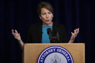 In this Sept. 16, 2019, file photo, Massachusetts Attorney General Maura Healey takes questions during a news conference in Boston. (Steven Senne/AP File)