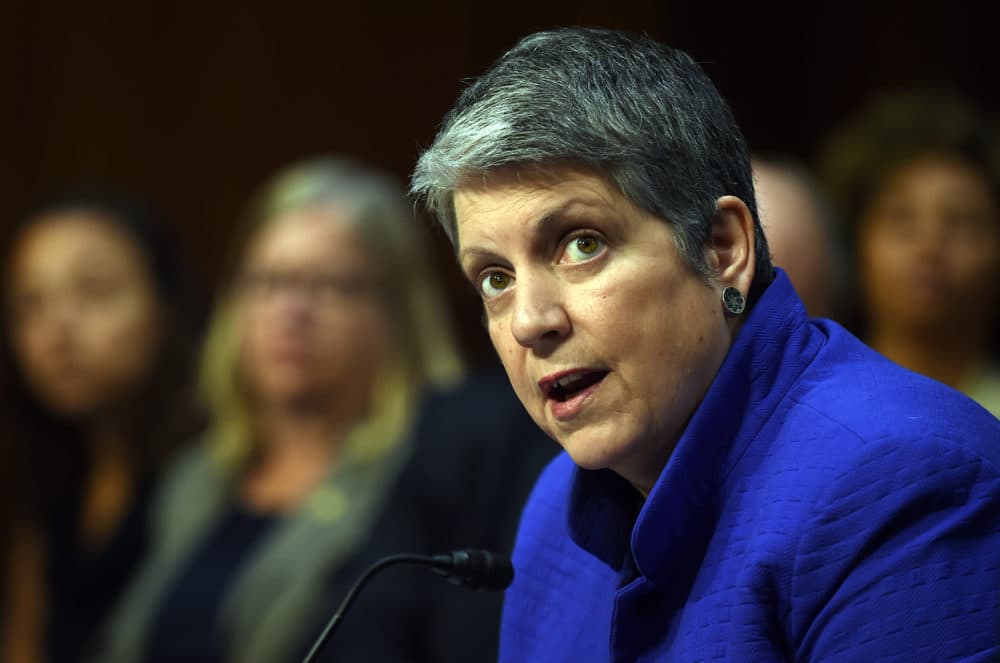 Janet Napolitano, president of the University of California, speaks during a hearing of the Senate Health, Education, Labor, and Pensions Committee on July 29, 2015 in Washington, D.C. (Astrid Riecken/Getty Images)