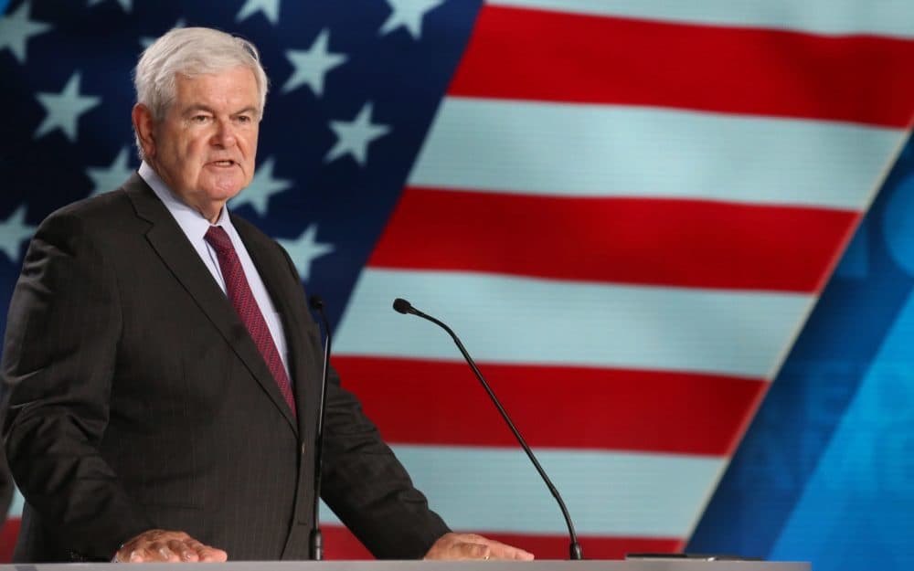 Newt Gingrich, former US Speaker of the House. (Zakaria Abdelkafi/AFP via Getty Images)