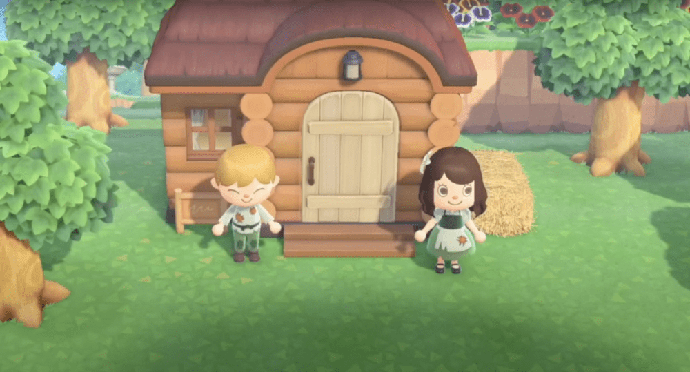 A screenshot from the trailer for Hansel And Gretel, from Due Donne Productions. The performance is staged entirely on Animal Crossing.