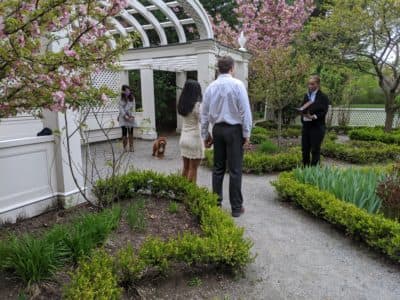 The author's wedding at the Longfellow House in Cambridge.