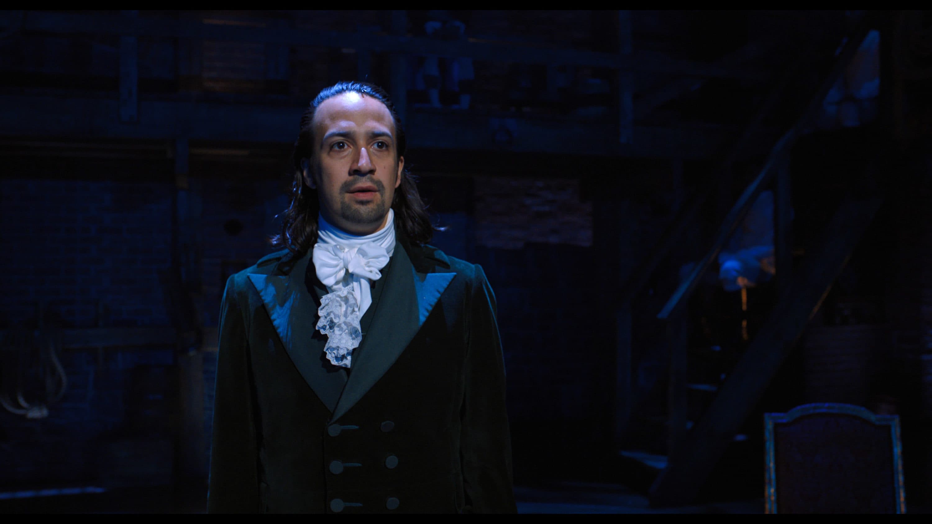 Lin-Manuel Miranda as Alexander Hamilton in the Broadway musical &quot;Hamilton.&quot; (Courtesy Disney+)