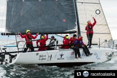 Team Sail Like A Girl out on the water. (Courtesy Race to Alaska)