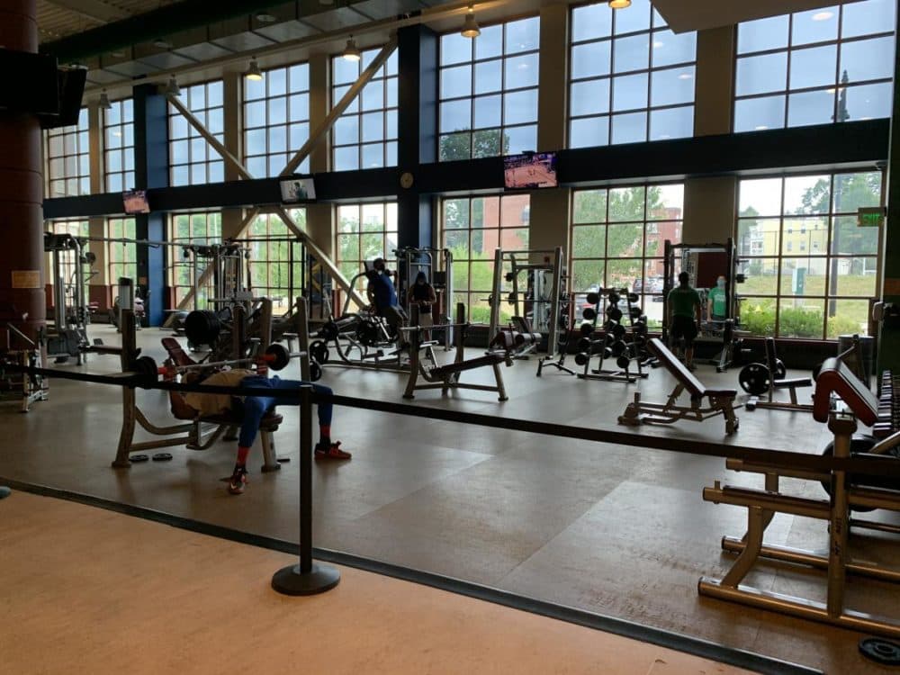 The Kroc Center's fitness center has partially opened, with safety restrictions. (Daniel Sheehan/Dorchester Reporter)