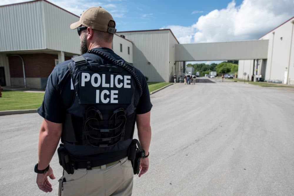 US Immigration and Customs Enforcement's (ICE) special agent preparing to arrest alleged immigration violators (Courtesy ICE/U.S. Immigration and Customs Enforcement. Photo by Smith Collection/Gado/Getty Images)