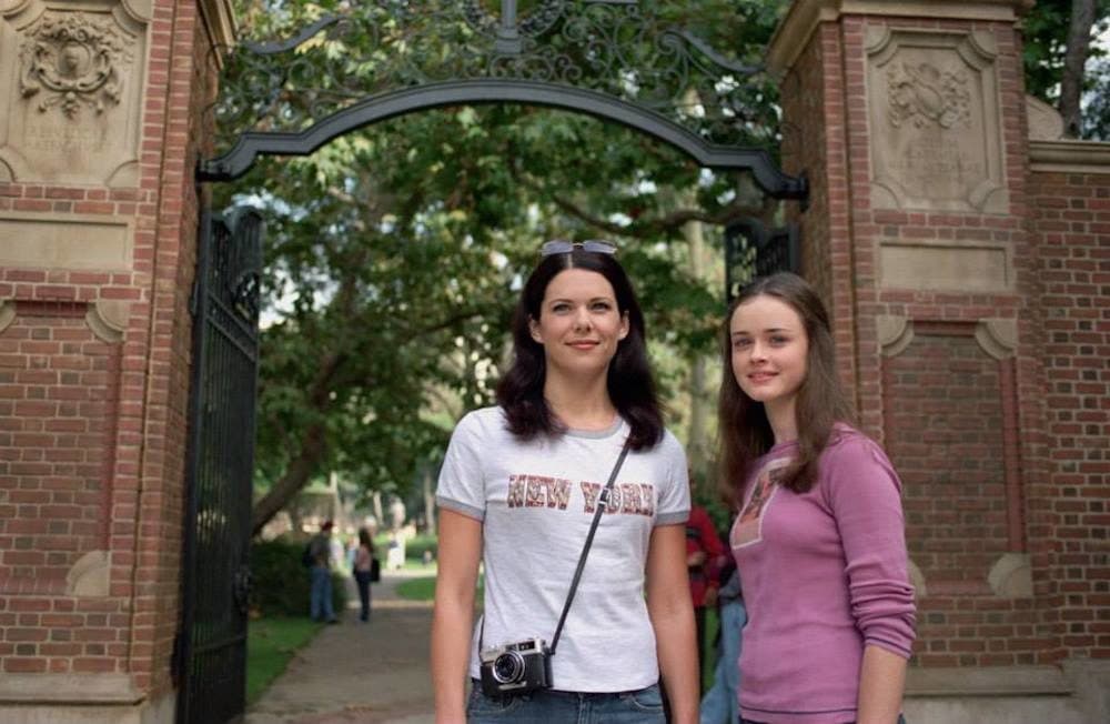 In season two of &quot;Gilmore Girls,&quot; Lorelai and Rory take a road trip to Harvard. (Courtesy Gilmore Girls Facebook page)