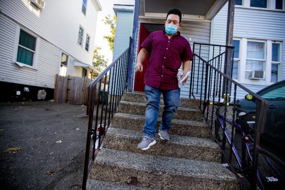 After Robelio Gonzalez stopped paying rent, he says his landlord threatened to call immigration. The landlord denies reporting him to ICE, but agents briefly detained Gonzalez. (Jesse Costa/WBUR)
