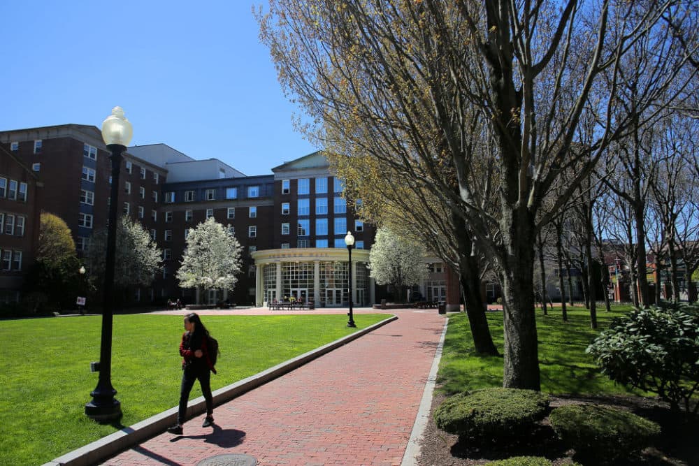 Snowden Hall on the campus of Johnson & Wales University in Providence is pictured on April 25, 2019. (Lane Turner/The Boston Globe via Getty Images)