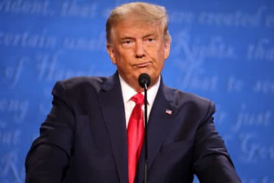 U.S. President Donald Trump participates in the final presidential debate against Democratic presidential nominee Joe Biden at Belmont University on October 22, 2020 in Nashville, Tennessee. This is the last debate between the two candidates before the election on November 3. (Justin Sullivan/Getty Images)