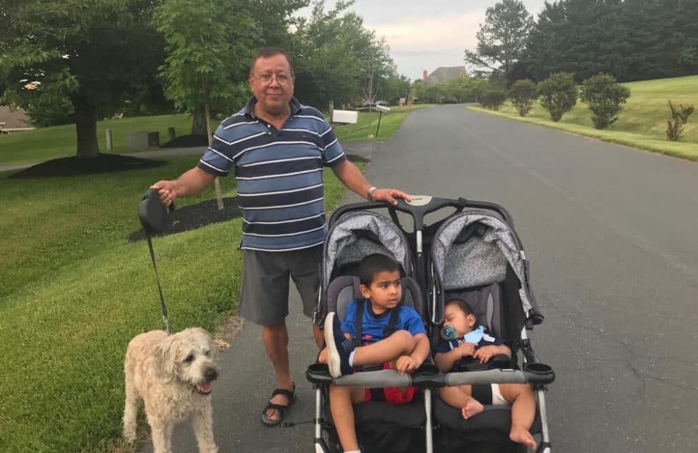 Ramash Quasba, pictured here with his grandchildren, died of COVID-19 in September at the age of 67. (Courtesy of Naeha Quasba)