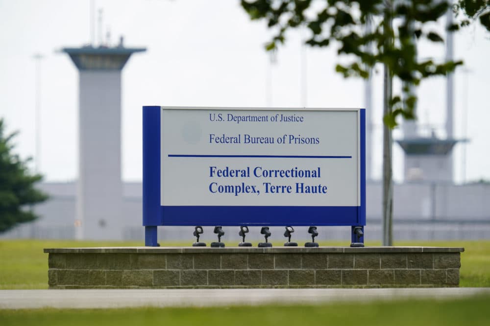 This Aug. 28, 2020, photo shows the federal prison complex in Terre Haute, Ind. The Justice Department is quietly amending its execution protocols, no longer requiring federal death sentences to be carried out by lethal injection and clearing the way for other methods like firing squads and poison gas. (Michael Conroy/AP)