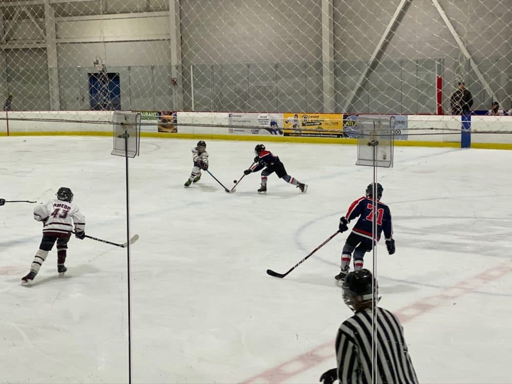 A Brookline Youth Hockey League game. (Courtesy Anne Trinque)