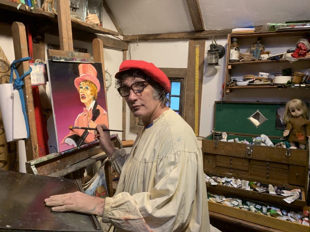 Ryan Landry painting in his studio. (Courtesy of the artist)