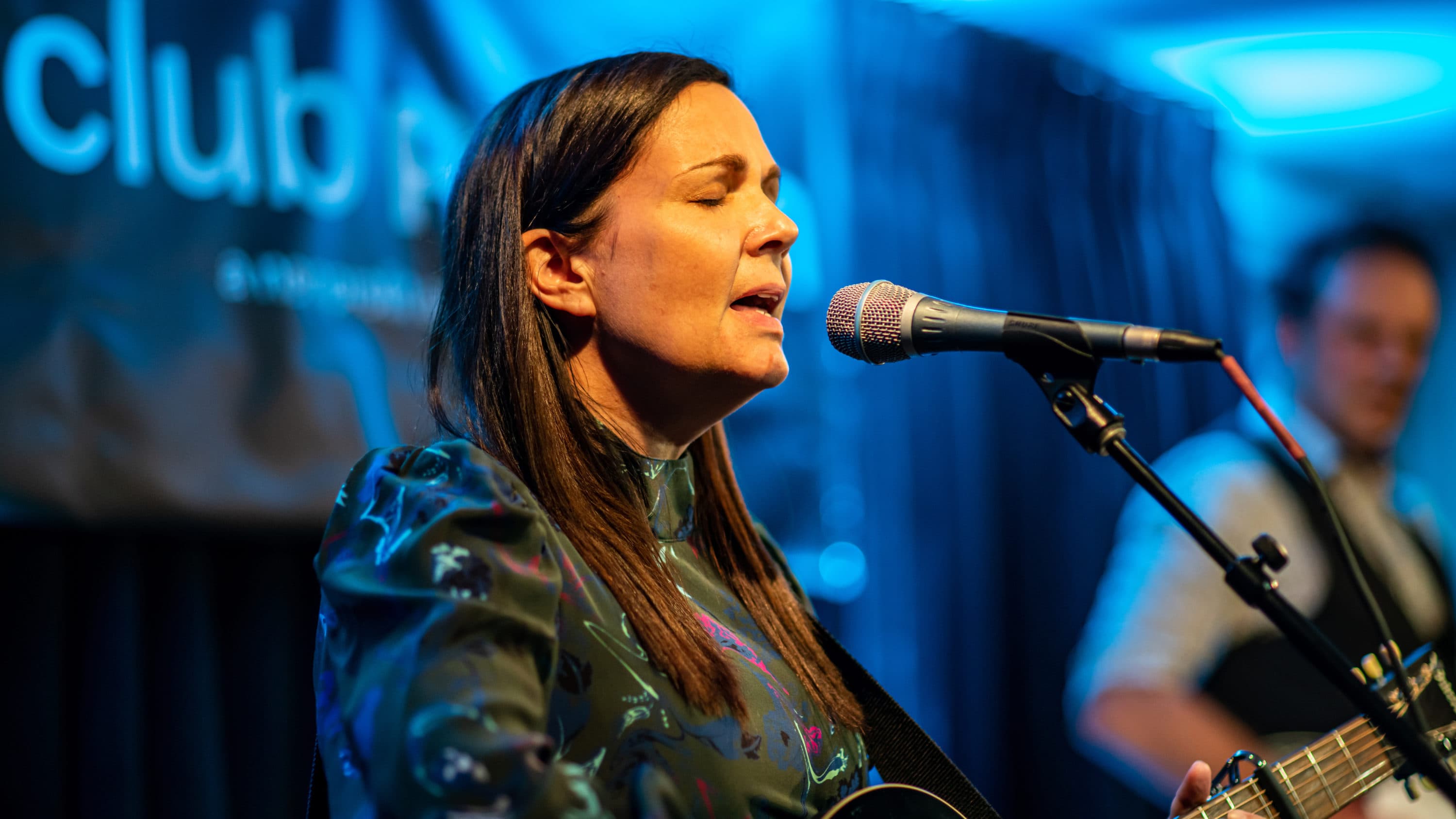 Singer-songwriter Lori McKenna performing at Club Passim in July during the premiere of her album &quot;The Balladeer.&quot; (Courtesy)
