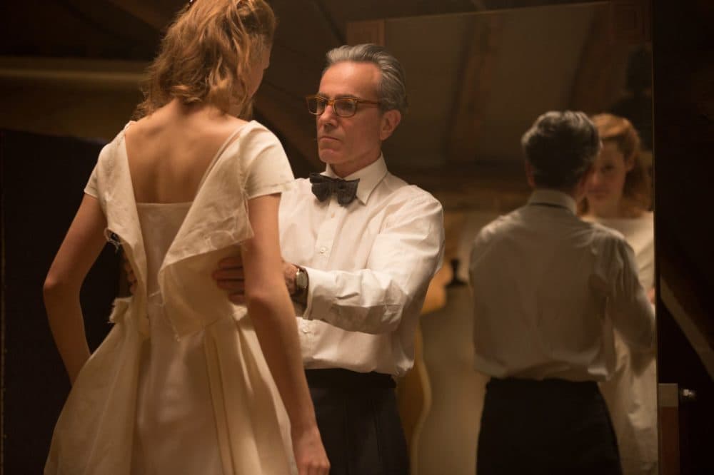 Vicky Krieps as Alma and Daniel Day-Lewis as Reynolds Woodcock in &quot;Phantom Thread,&quot; one of six films ARTery critic Sean Burns recommends streaming on New Year's Eve. (Courtesy Laurie Sparham/Focus Features)