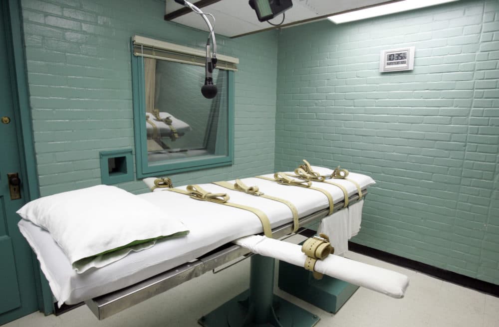 The gurney in the death chamber in Huntsville, Texas. (Pat Sullivan/AP)