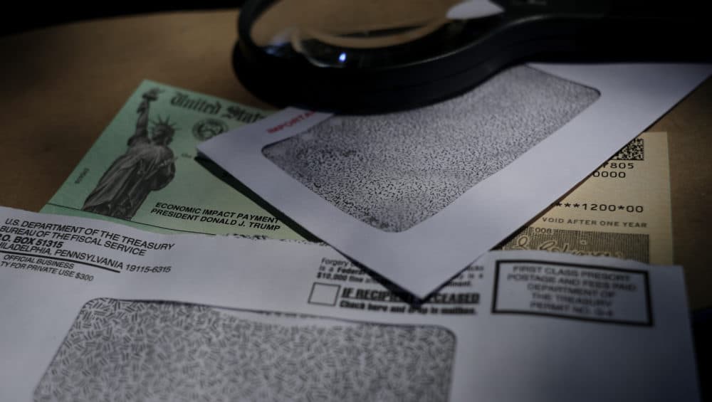 A stimulus check issued by the IRS. (Eric Gay/AP)