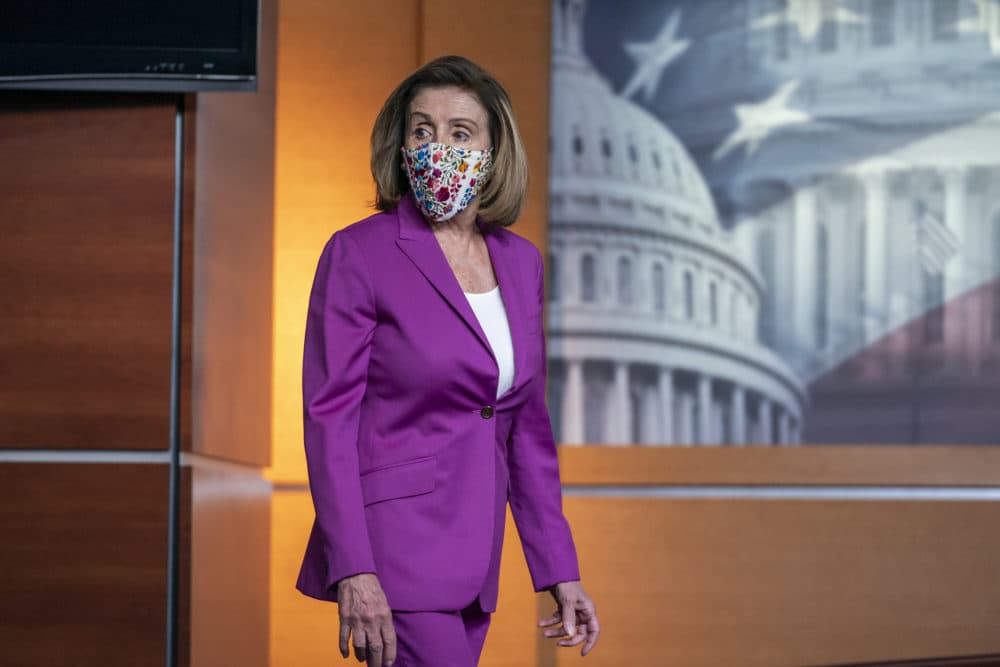 Speaker of the House Nancy Pelosi, D-Calif., holds a news conference on the day after violent protesters loyal to President Donald Trump stormed the U.S. Congress, at the Capitol.(J. Scott Applewhite/AP)