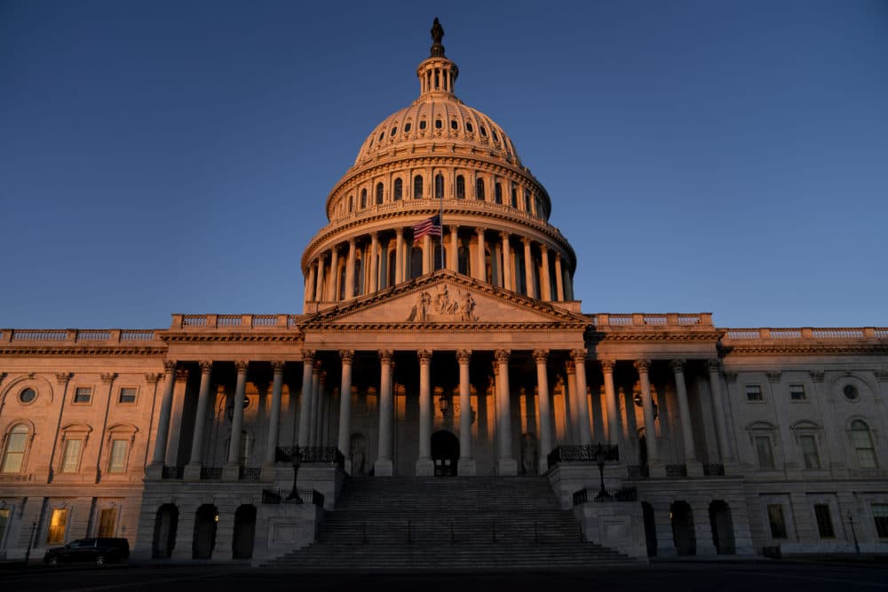 The U.S. Capitol stands at dawn on Jan. 12, 2021 in Washington, D.C. (Stefani Reynolds/Getty Images)