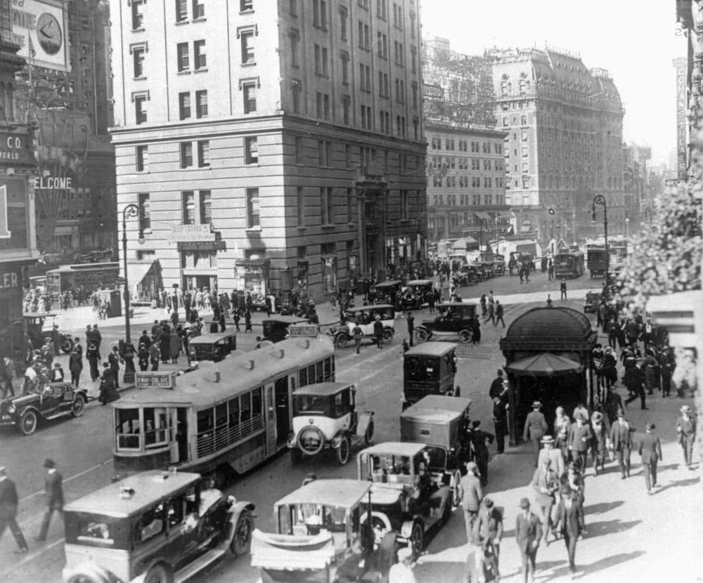 Times Square area near 42nd Street in New York City. This photo is circa 1920s. (AP Photo)