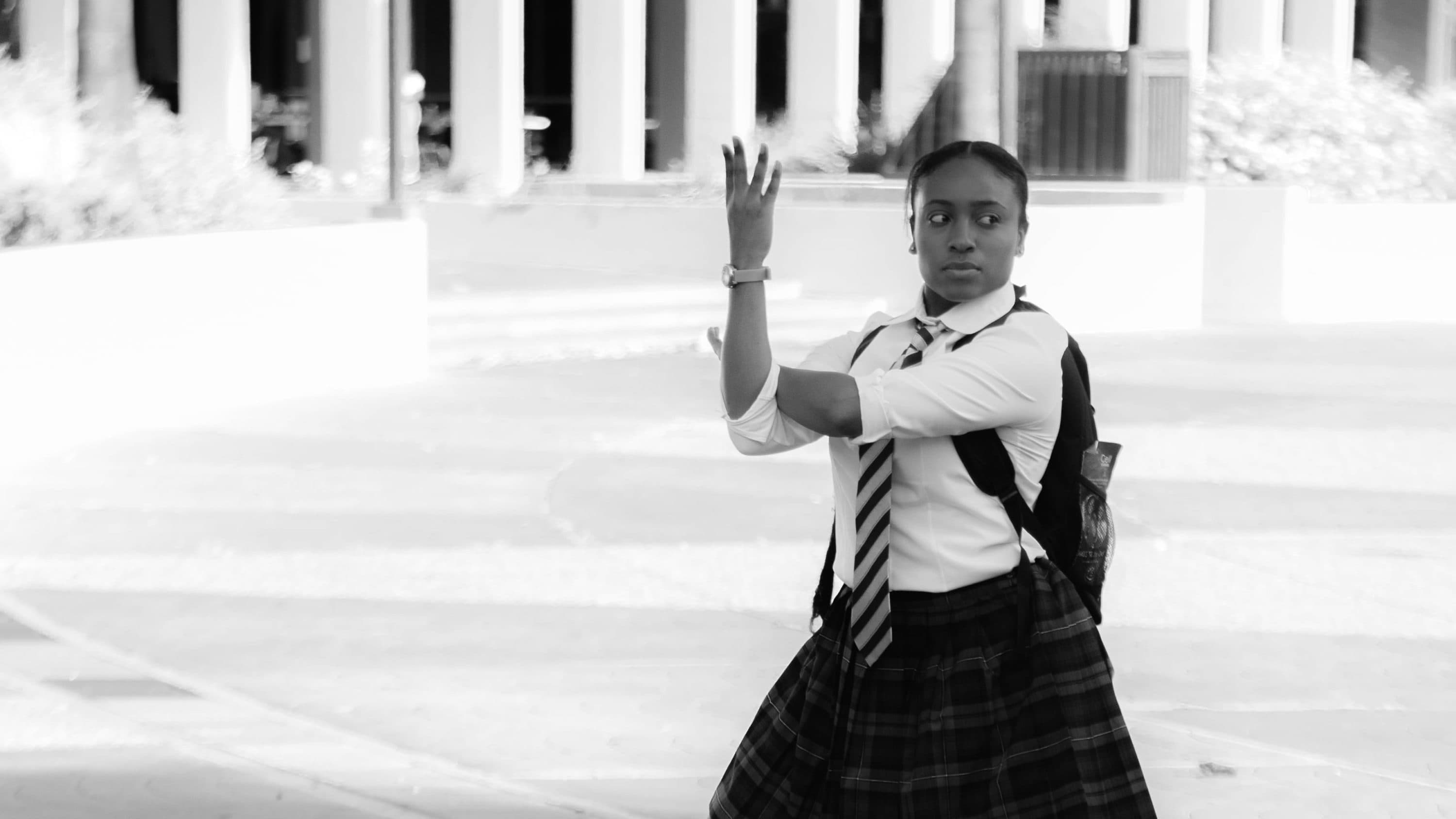 &quot;Black Kung Fu Chick&quot; was created by Emerson professor Rae Shaw. She's played by Taylor Polidore. (Courtesy Mikayla Gamble)