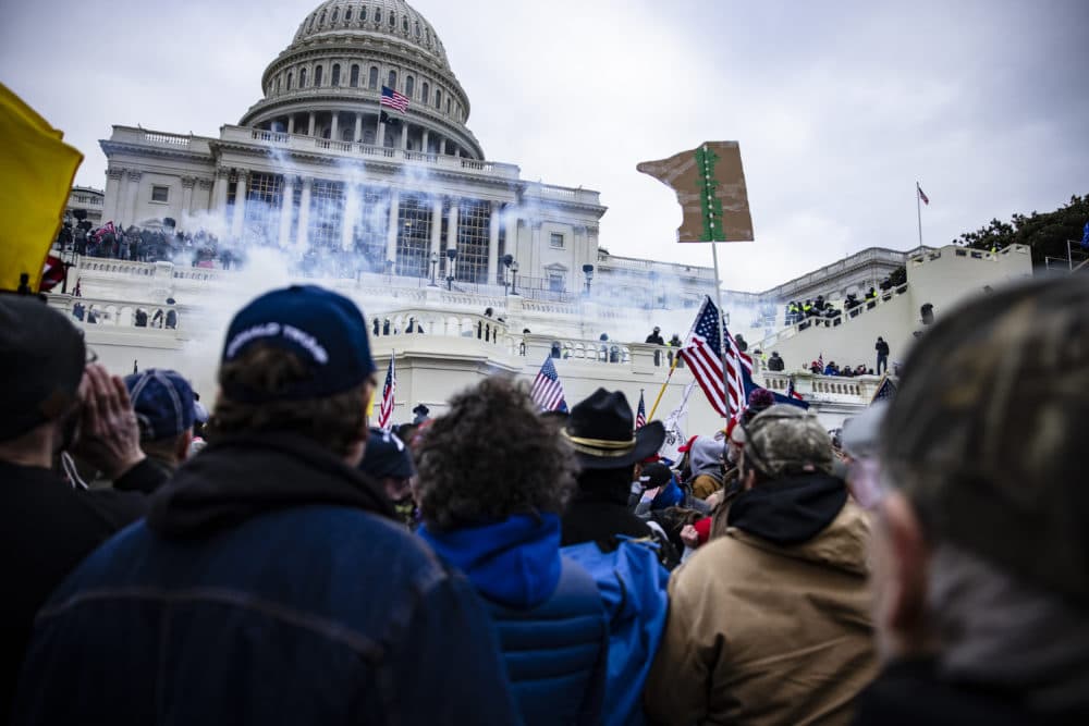 Pro-Trump supporters storm the U.S. Capitol following a rally with former President Donald Trump on Jan. 6, 2021 (Samuel Corum/Getty Images)