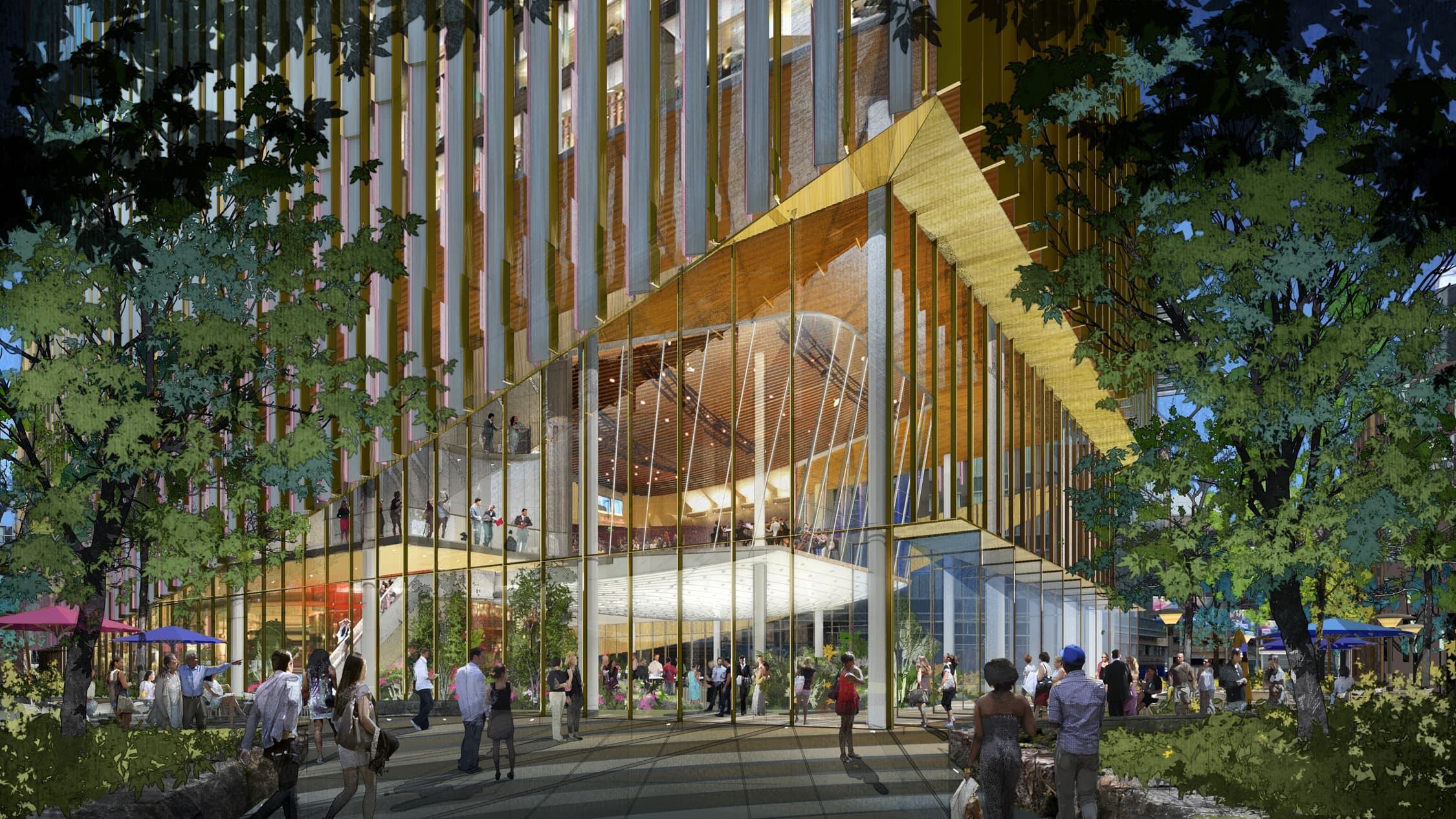 A rendering of 585 Arts. (Courtesy CBT Architects)