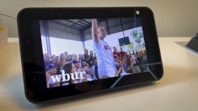 If you asked for WBUR reporting on a smart display, what could that look like? Project CITRUS set out to explore that question. (Jack Mitchell/WBUR)