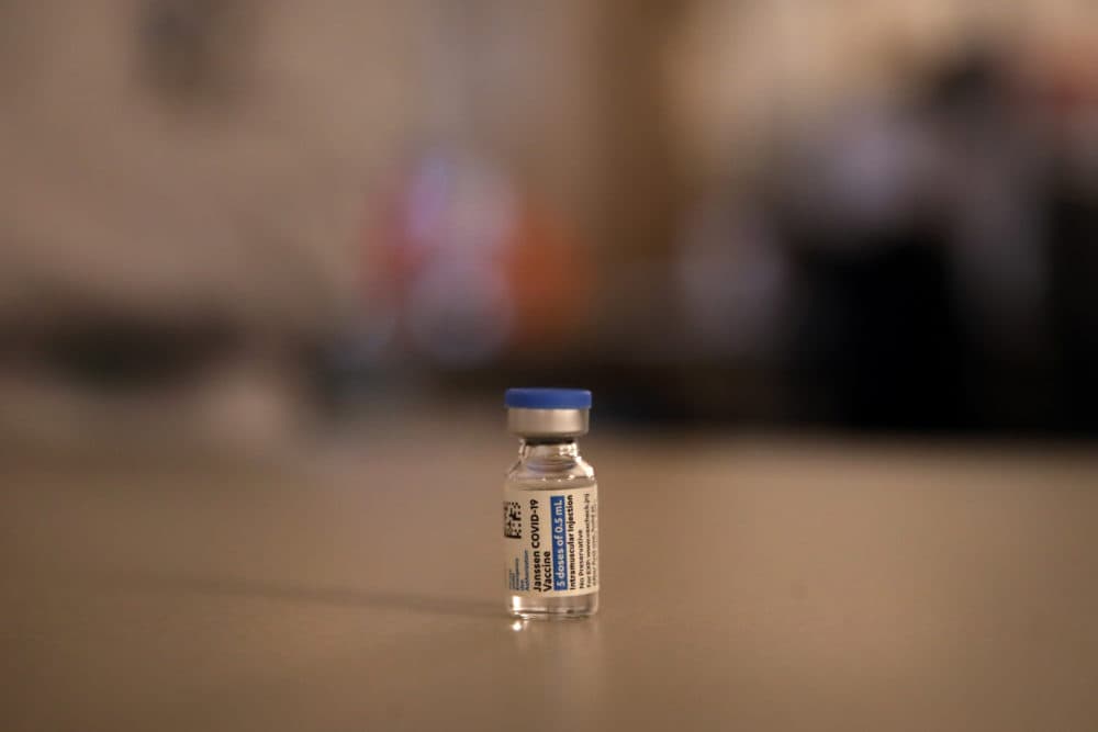 Doses of the Johnson and Johnson vaccine at the Tufts Medical Center COVID-19 Vaccination Clinic in Boston. (Craig F. Walker/The Boston Globe via Getty Images)