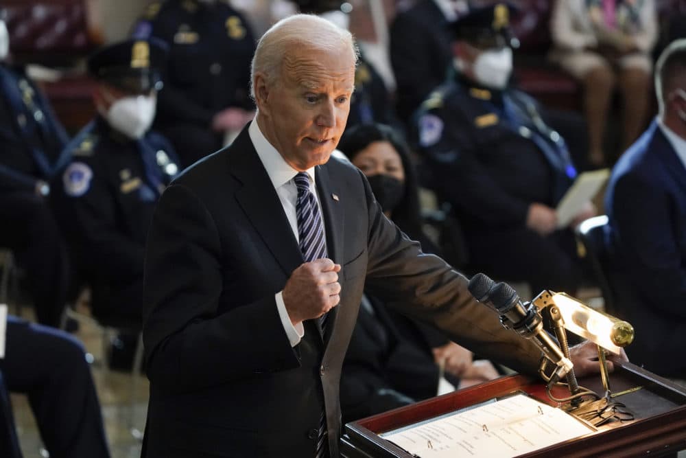President Joe Biden on April 13, 2021. (J. Scott Applewhite, Pool/AP)