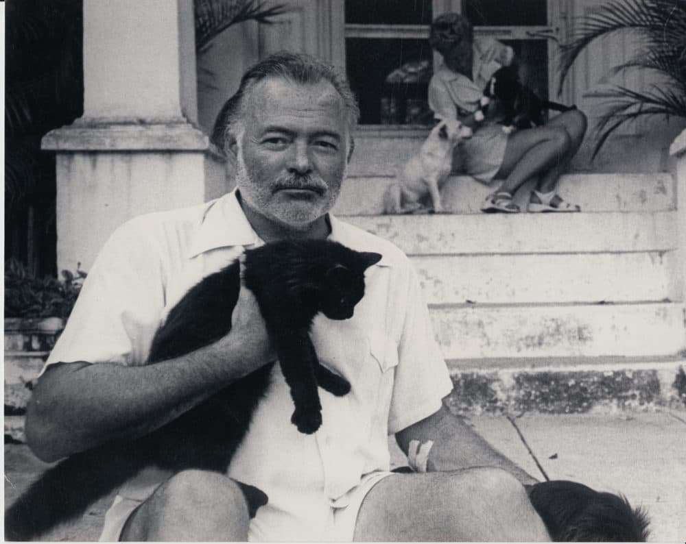 Ernest Hemingway at his home in Cuba in the 1950's (Courtesy AE Hotchner/JFK Library)