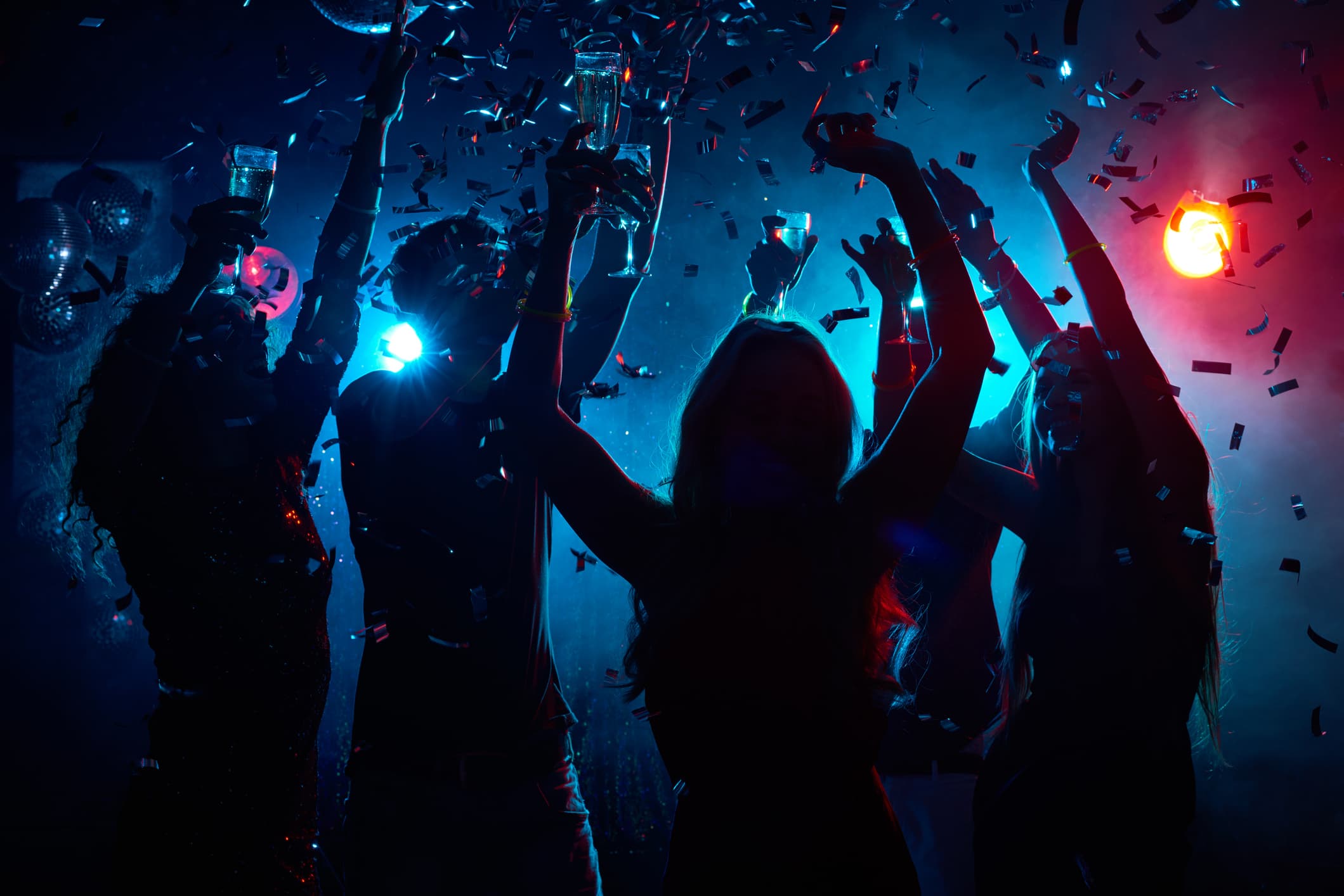 A group of people partying. (Getty Images)